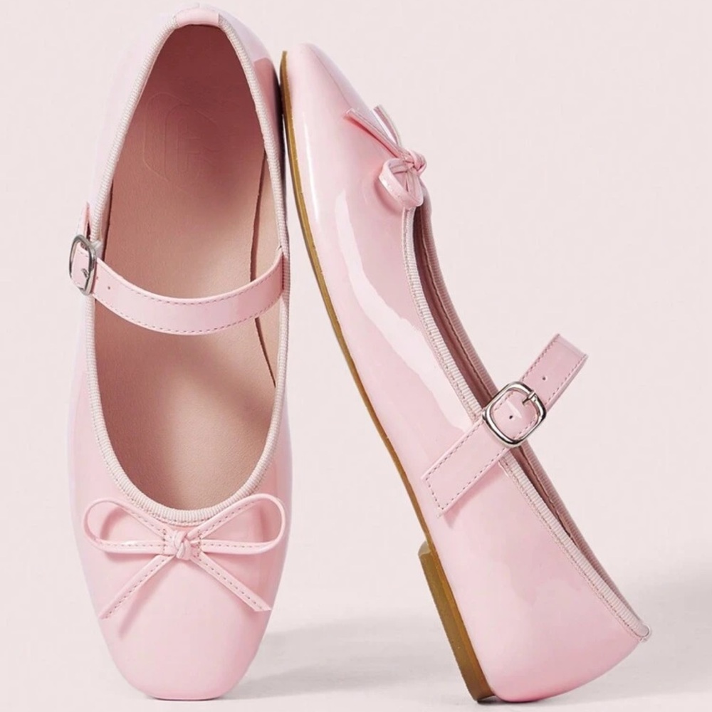 Round Toe Comfortable Pink Bow Fashionable And Elegant Women's Flat Shoes - Picture 3 of 4